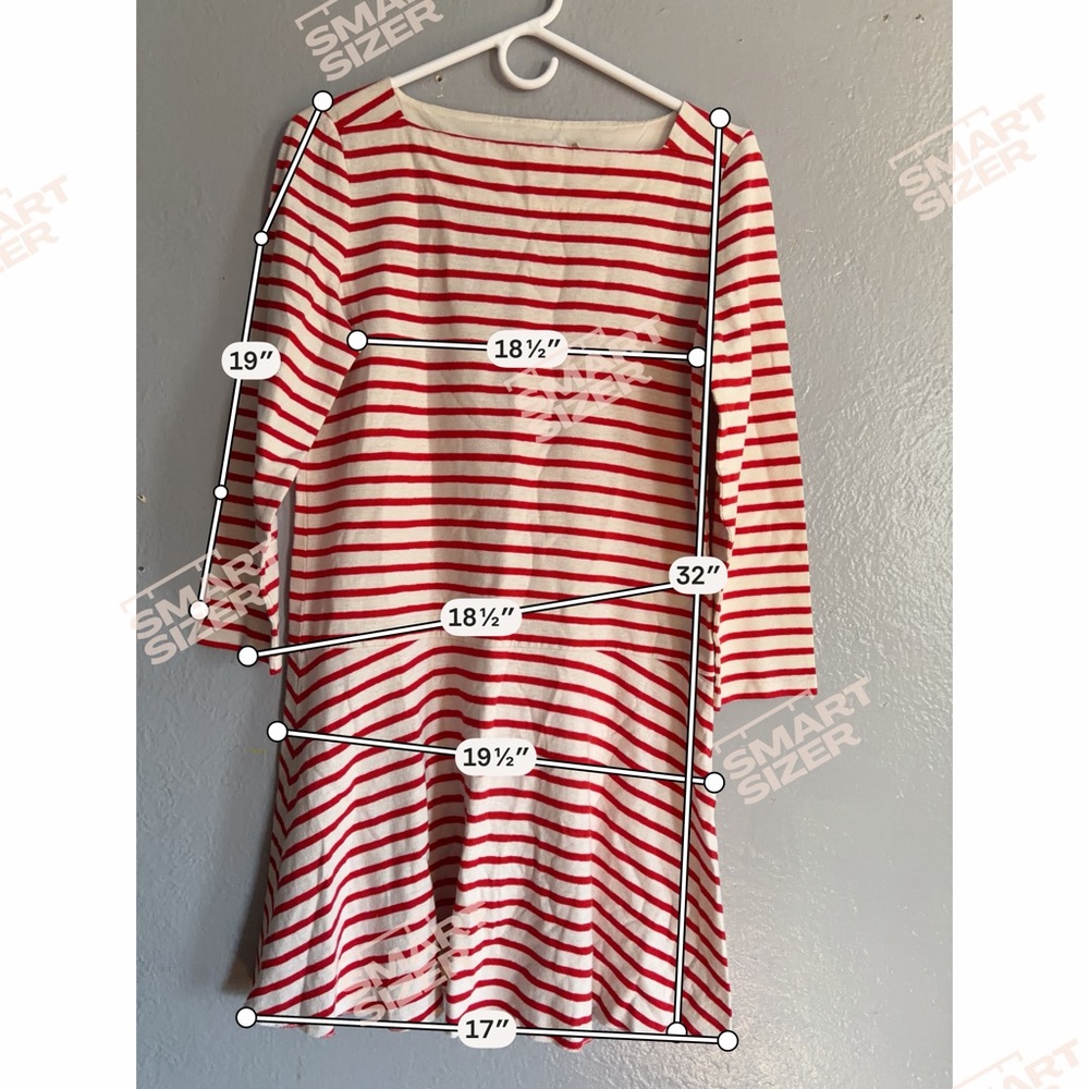 TORY BURCH Drop Waist Nautical Linen‎ Shift Dress - Size M. - Picture 6 of 7